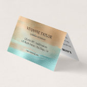 Carte de visite Gold Turquoise Lashes (Dos)