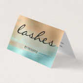 Carte de visite Gold Turquoise Lashes (Devant)