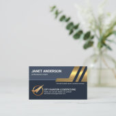 Carte De Visite Gold Up Sky Lines Aviation Logistics (Debout devant)