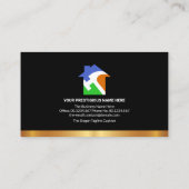 Carte De Visite Gold Vertical Construction Handyman Tool Stripes (Dos)