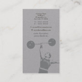 Carte de visite Gold Vintage Personal Trainer (Dos)
