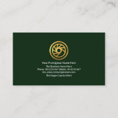 Carte De Visite Gold Wave Emerald Green Layers PDG Fondateur (Dos)