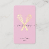 Carte De Visite Gold Whisk Bakery Chef Traiteur modifiable Code Qr (Devant)