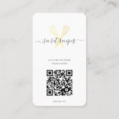 Carte De Visite Gold Whisk Bakery Chef Traiteur modifiable Code Qr (Dos)