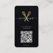 Carte De Visite Gold Whisk Bakery Chef Traiteur modifiable Code Qr (Dos)