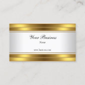 Carte De Visite Gold White Elegant Classy (Devant)
