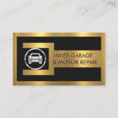 Carte De Visite Gold Wrench Frame Silver Car Nut Logo (Devant)