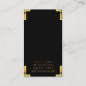 Carte de visite Gold X Initial et Borders (Dos)