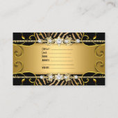 Carte De Visite Gold Zebra Leopard Black Jewel Look Image (Dos)