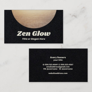 Carte De Visite Gold Zen Cercle noir