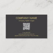 Carte De Visite Gold Zig Zag Chevron Motif (Dos)