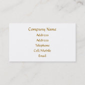 CARTE DE VISITE GOLDEN (Dos)