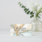 Carte De Visite Golden Agate Swirls Élégant Chic Professionnel (Debout devant)