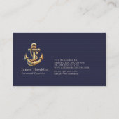 Carte De Visite Golden Anchor Business Card (Dos)