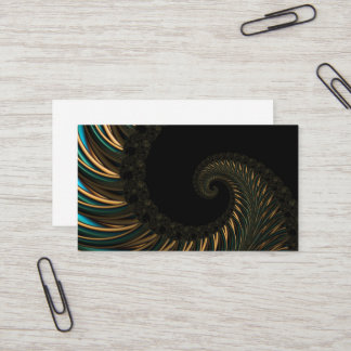 Carte De Visite Golden artistic Spiral Spin, cadre moderne art