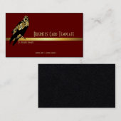 Carte de visite Golden Black Bird Raven (Devant / Derrière)