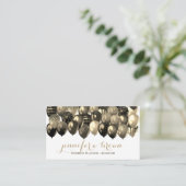 Carte De Visite Golden Black Party Event Planner Elegant Ballons (Debout devant)