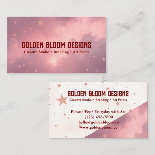 Carte de visite Golden Bloom (Devant / Derrière)