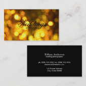 Carte De Visite Golden Bokeh (Devant / Derrière)