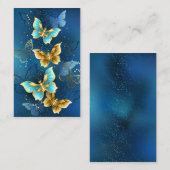 Carte De Visite Golden butterflies (Devant / Derrière)