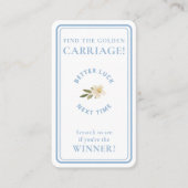 Carte De Visite Golden Carriage Scratch-Off Game Blue Non-Winner  (Devant)