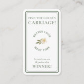 Carte De Visite Golden Carriage Scratch-Off Sage Green Non-Winner (Devant)