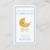 Carte De Visite Golden Carriage Scratch-Off Winner Baby Blue Game  (Devant)