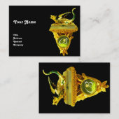 Carte De Visite GOLDEN DRAGON GEM MONOGRAM, jaune topaz noir (Devant / Derrière)