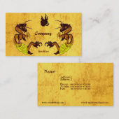 Carte de visite Golden Dragons (Devant / Derrière)