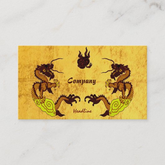 Carte de visite Golden Dragons (Devant)
