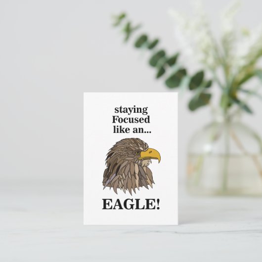 Carte De Visite Golden Eagle Head (Debout devant)