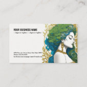 Carte De Visite Golden Elegance Silhouette féminine au milieu du v (Dos)