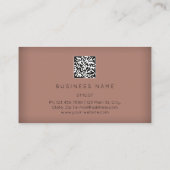 Carte De Visite Golden Eyelash Brows Microblading QRCODE Logo Skin (Dos)