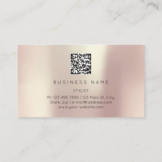 Carte De Visite Golden Eyelash Brows Microblading QRCODE Logo SPA (Dos)