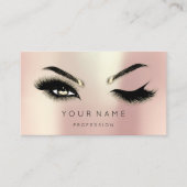 Carte De Visite Golden Eyelash Brows Microblading QRCODE Logo SPA (Devant)