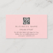 Carte De Visite Golden Eyelash Brows Microblading QRCODE Rose (Dos)