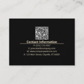 Carte De Visite  Golden Flame – Artistic Entrepreneur Opulent Gold (Dos)
