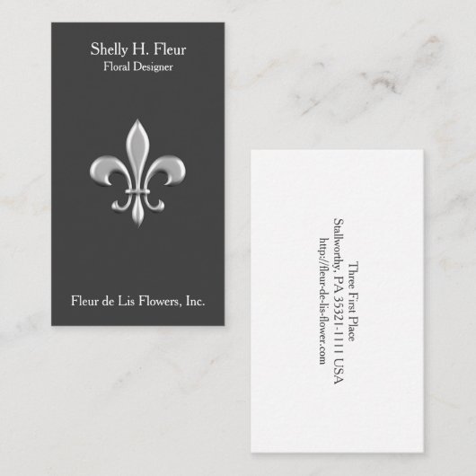 Carte de visite Golden Fleur De Lis (Devant / Derrière)