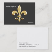 Carte De Visite Golden Fleur De Lis (Devant / Derrière)