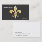 Carte De Visite Golden Fleur De Lis (Devant / Derrière)