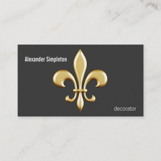 Carte De Visite Golden Fleur De Lis (Devant)