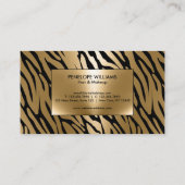 Carte De Visite Golden Foil Zebra (Dos)