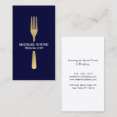 Carte De Visite GOLDEN FORK sur Marine Chef, Restauration, Restaur (Devant / Derrière)