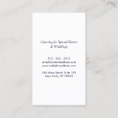 Carte De Visite GOLDEN FORK sur Marine Chef, Restauration, Restaur (Dos)