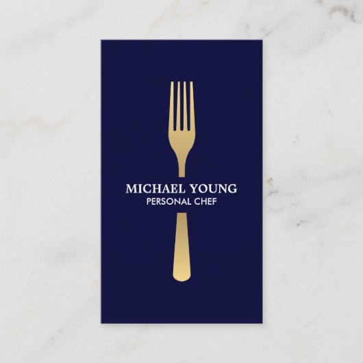 Carte De Visite GOLDEN FORK sur Marine Chef, Restauration, Restaur (Devant)