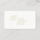 Carte De Visite Golden Gavel Icon Procureur de la loi (Dos)