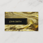 Carte De Visite Golden Glittery Texture Luxury Motif Monogramme (Devant)