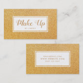 Carte De Visite Golden Gold Sparkle Parties scintillant Make Up Ar (Devant / Derrière)