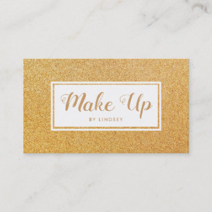 Carte De Visite Golden Gold Sparkle Parties scintillant Make Up Ar