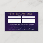 Carte De Visite Golden Healing Hands Energy Spiral sur violet (Dos)